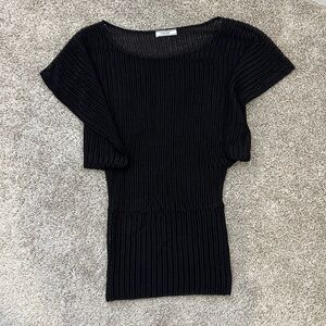 Chic Black Knit Top
